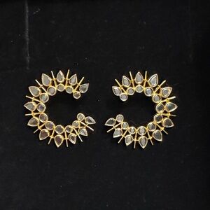 Gold/Crystal Studded Earrings